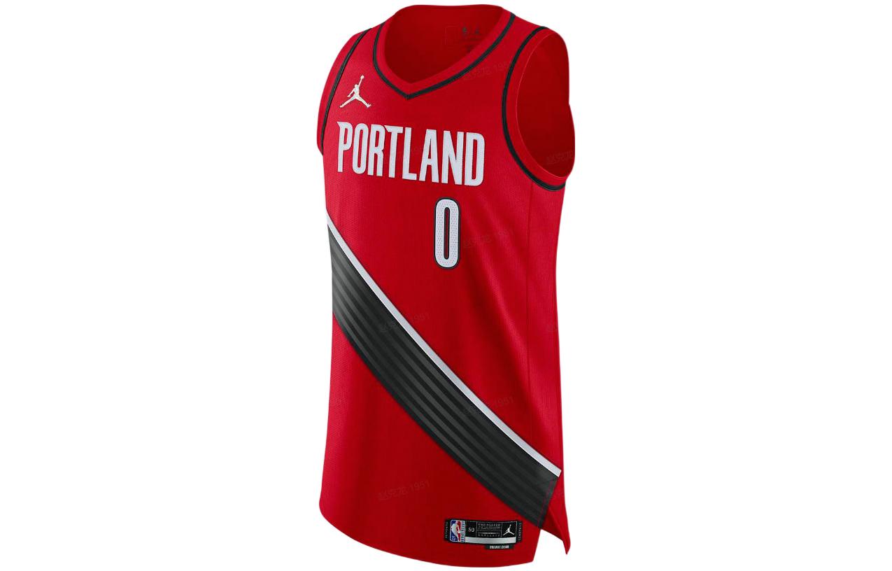 Order ジョーダン NBA トレイルブレイザーズ ダミアン・リラード #0 ジャージ 22-23 レッド限定版. DB3495-657