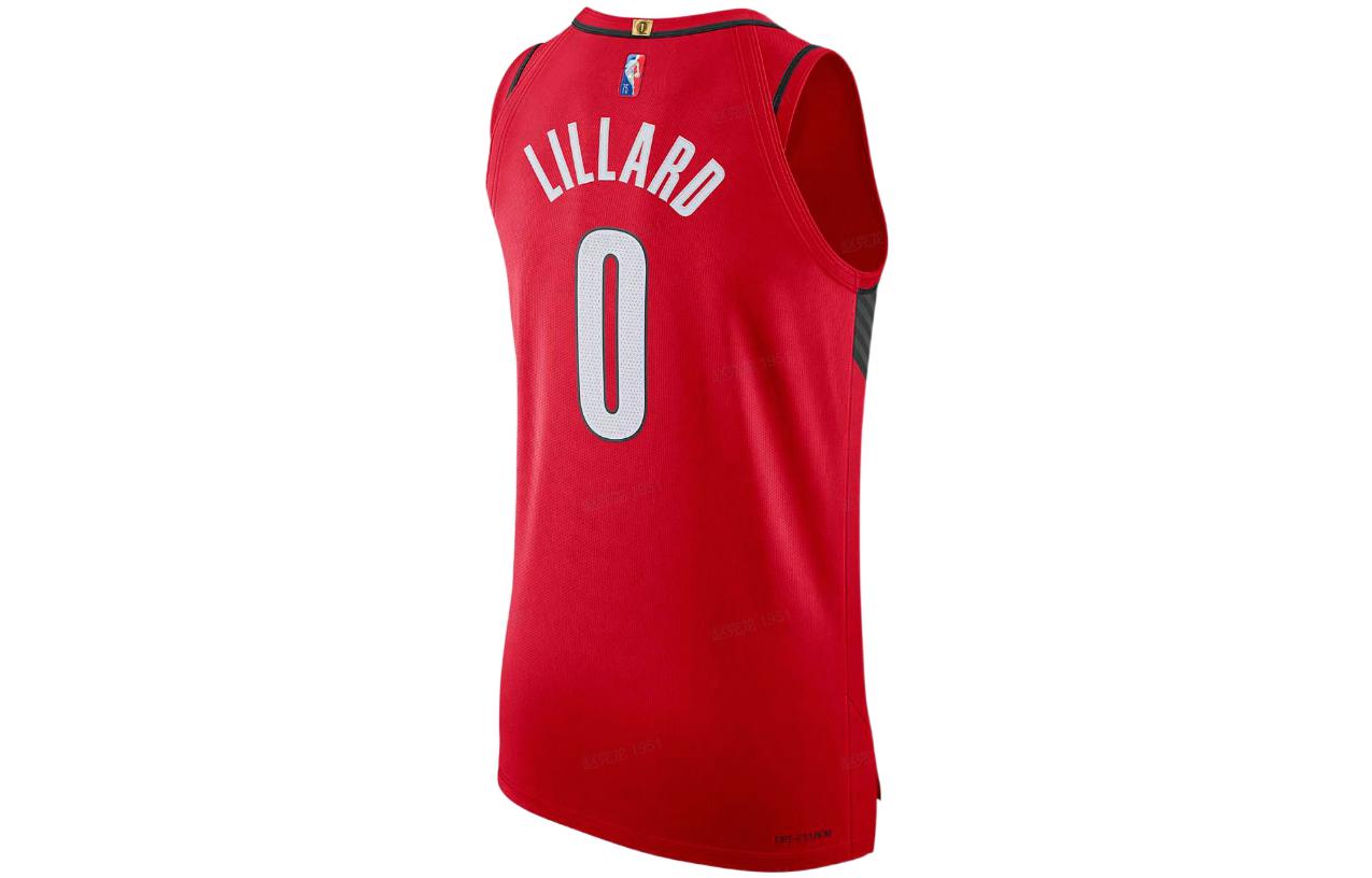 Lookbook ジョーダン NBA トレイルブレイザーズ ダミアン・リラード #0 ジャージ 22-23 レッド限定版. DB3495-657