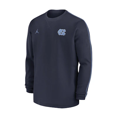 Jordan North Carolina Tar Heels Sideline Coach Navy Crewneck Sweatshirt Men CLF24PT02FAN4V-UNC