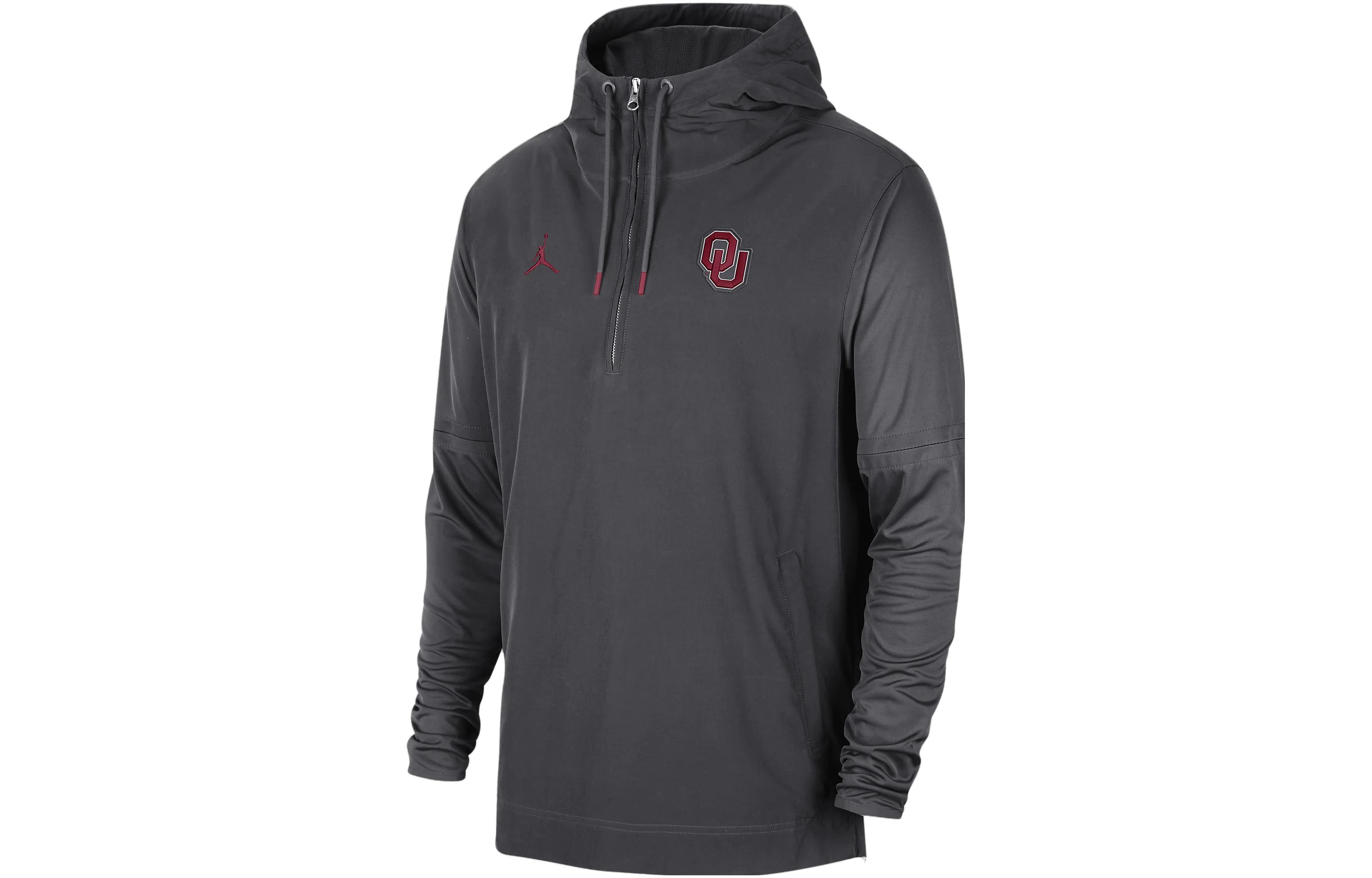 Jordan Oklahoma Player Embroidered Hoodie Jacket Men’s Black Long Sleeve DZ9334-060