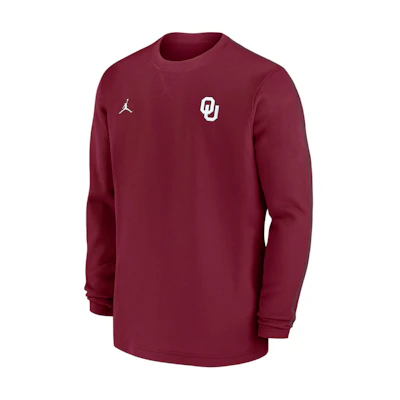 Jordan Oklahoma Sooners Pullover Crewneck Sweatshirt Dark Red CLF24PT02FAN4V-OKL