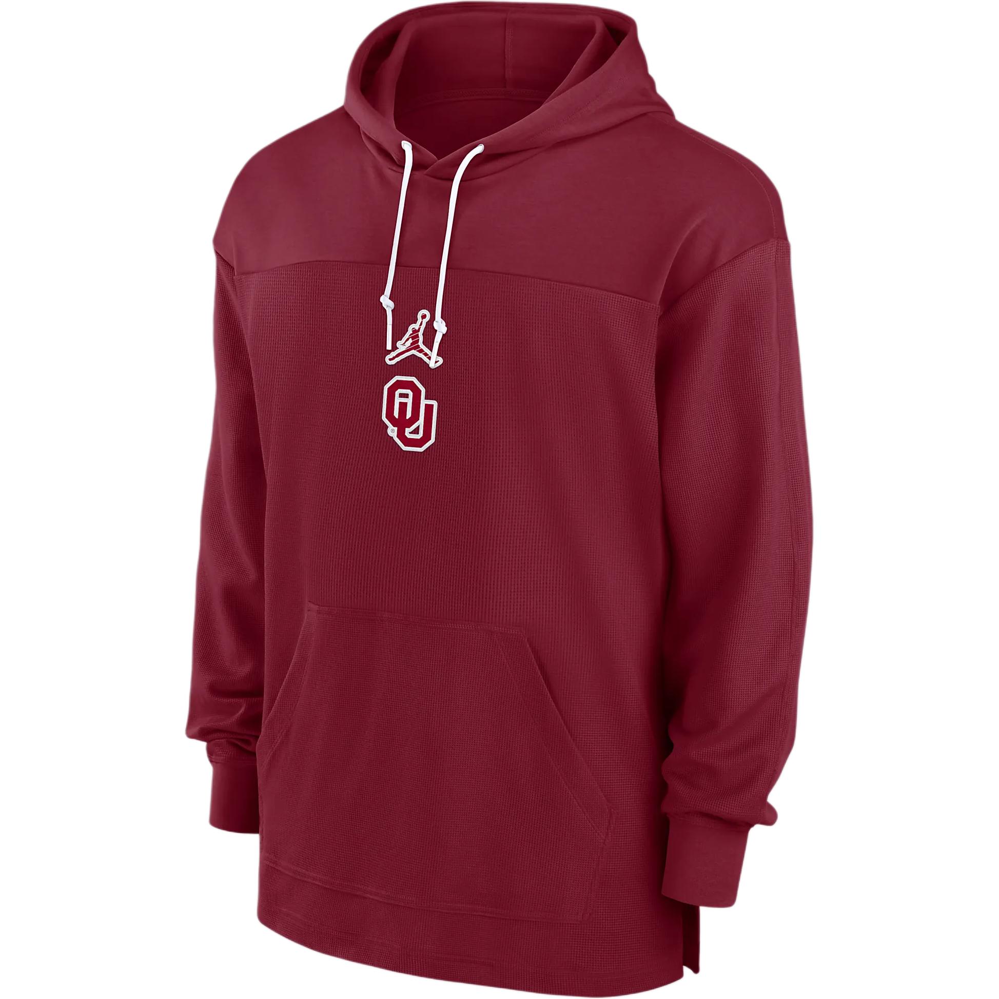 Jordan Oklahoma Sooners Sideline Hoodie Red Dri-FIT Pullover Soft Long Sleeve 02FI99MIOKN-X7R