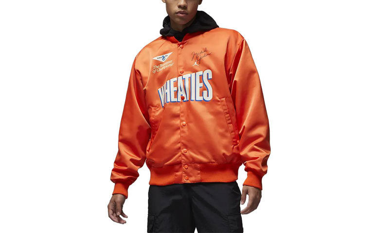Jordan Orange Letter-Print Casual Jacket DV7579-817