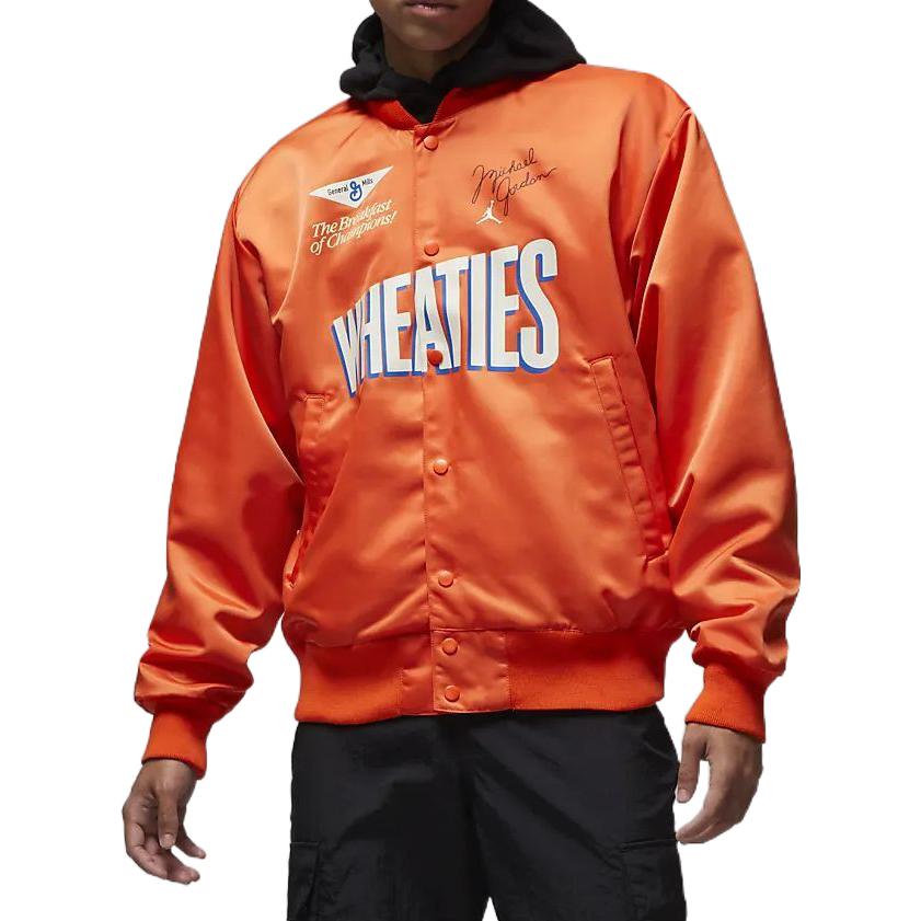 Purchase ジョーダン オレンジ ロゴプリント 長袖 野球ジャケット DV7578-817
