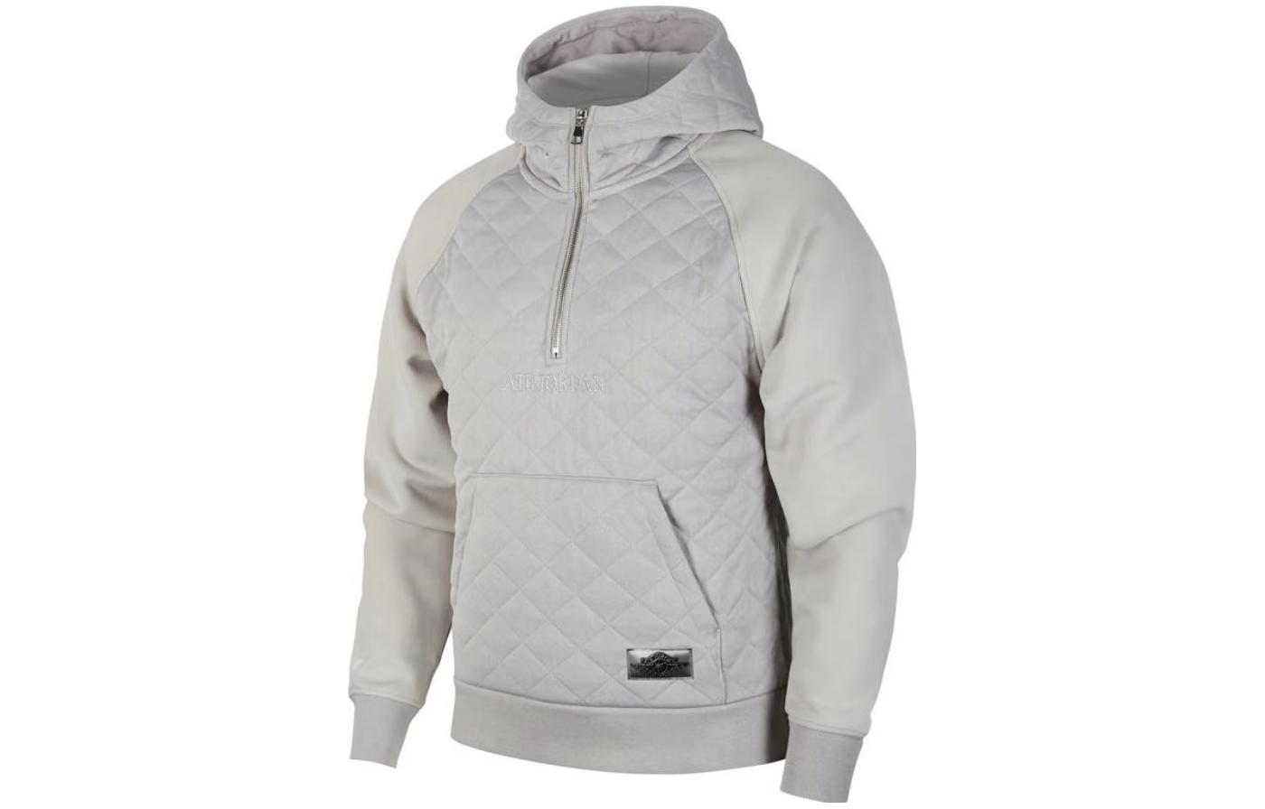 Jordan Oversized Half-Zip Pullover Hoodie Unisex - Gray BQ5783-059