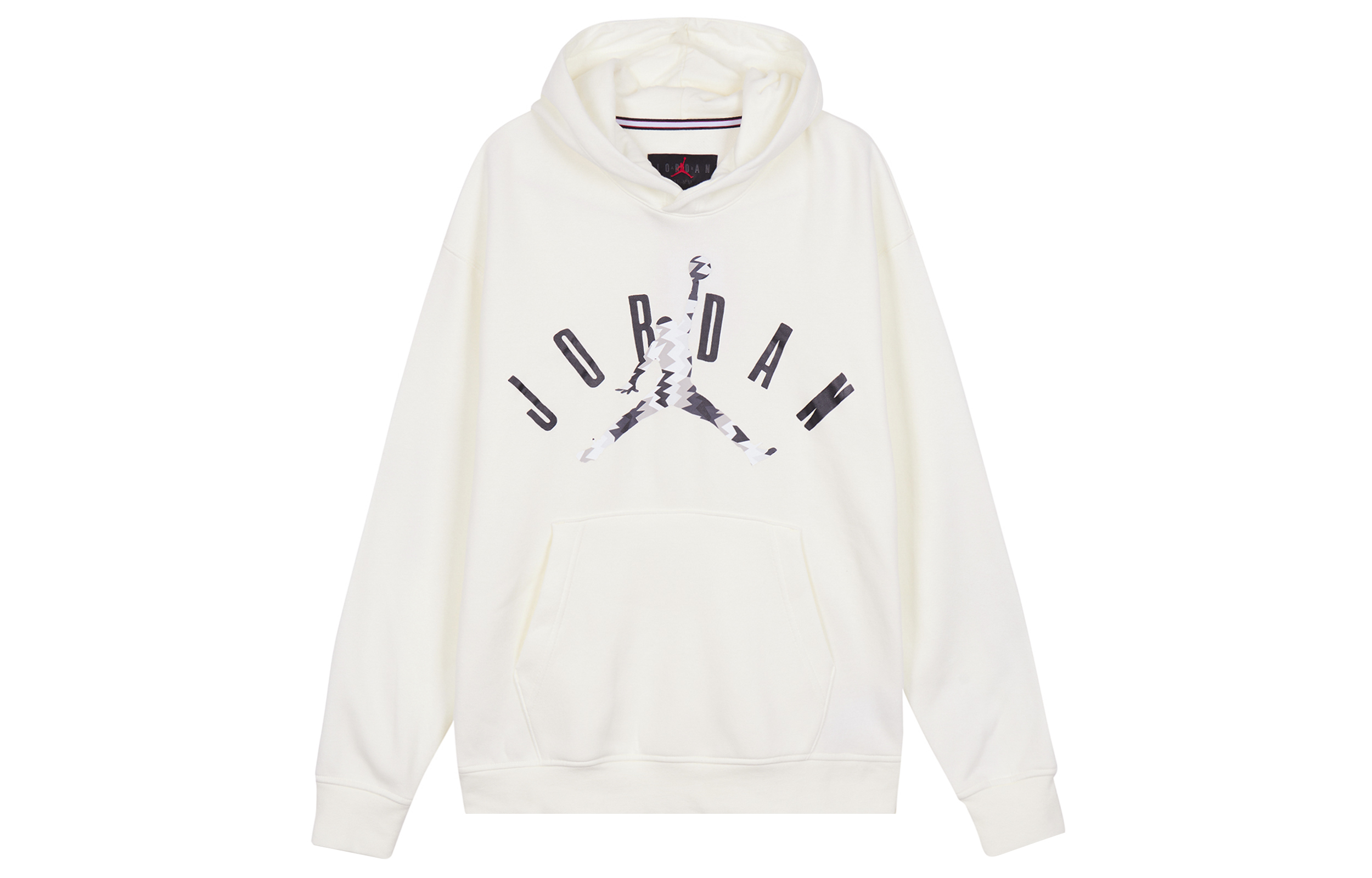 Jordan Oversized Hoodie White with Letter Print Casual Pullover FD7416-133