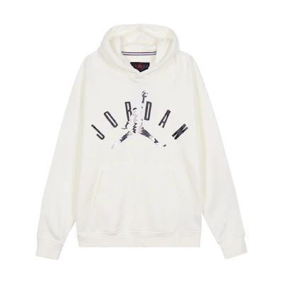 Jordan Oversized Hoodie White with Letter Print Casual Pullover FD7416-133