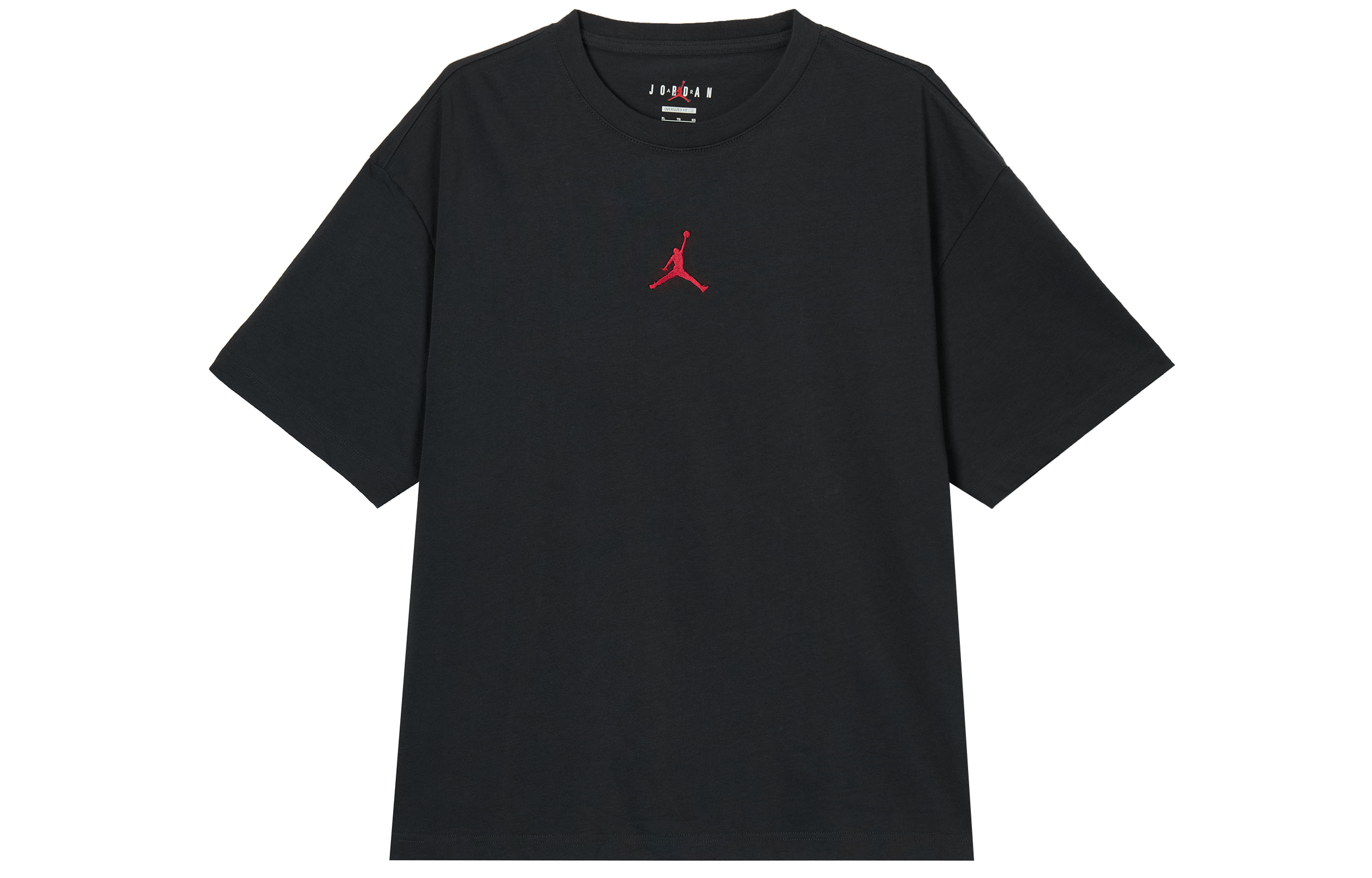 Jordan Oversized Logo Crewneck Short-Sleeve T-Shirt Gray/Black Breathable. IH0833-045