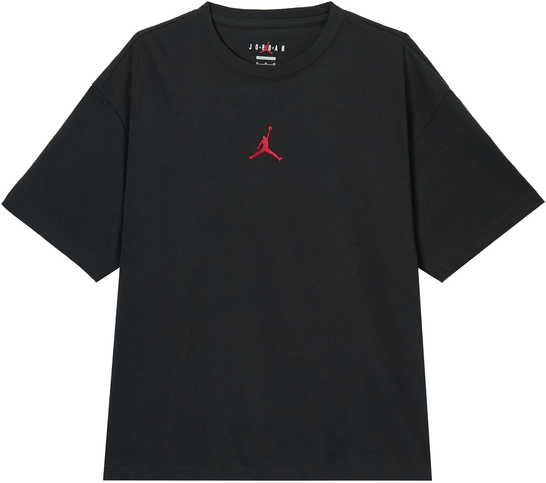 jordan-oversized-logo-crewneck-short-sleeve-t-shirt-gray-black-breathable-ih-0833-045