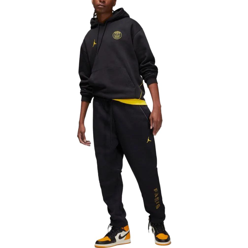 Jordan PSG Logo Hoodie Black Long Sleeve Casual Pullover DV0611-010 圖 4