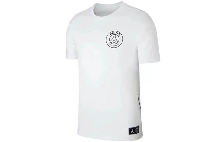 Lookbook 乔丹巴黎圣日耳曼标志印花圆领T恤 白色 BQ4274-100