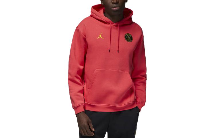 Jordan PSG Logo Printed Red Hoodie for Men DV0611-648