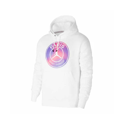 Jordan PSG White Printed Fleece Pullover Hoodie CZ0816-100
