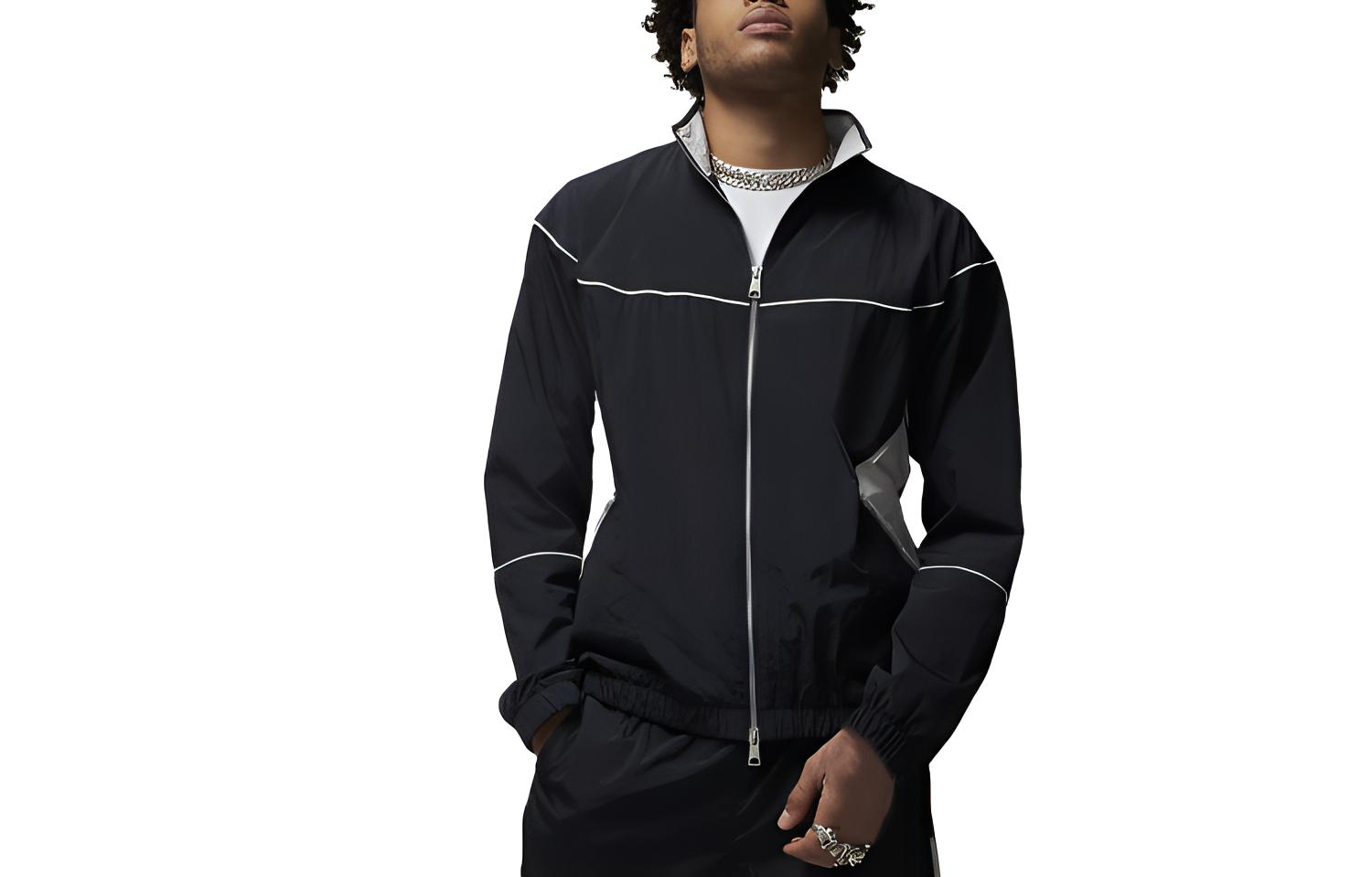 Jordan Patchwork Logo Jacket Black Mens DV7624-010