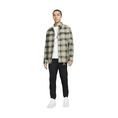 Jordan Patchwork Pocket Shirt Jacket Olive Green Men DC3242-230