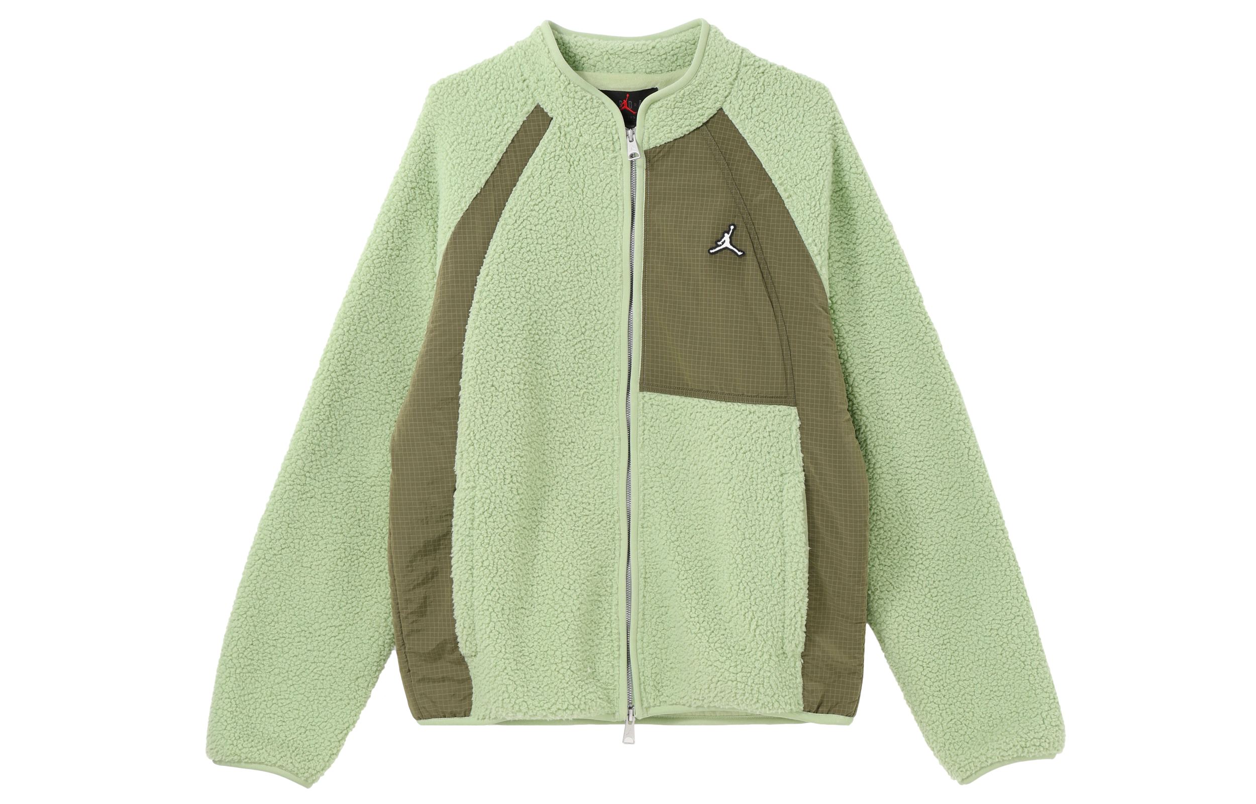 Jordan Patchwork Stand Collar Zip Jacket Green Casual Sportswear FV8450-343