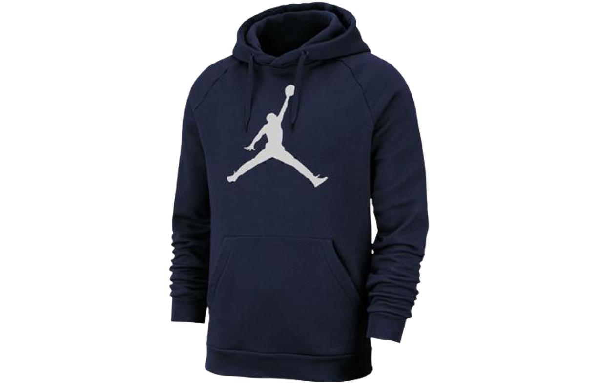 Jordan Pattern Print Pullover Hoodie Navy Blue - Long Sleeve AV3145-419