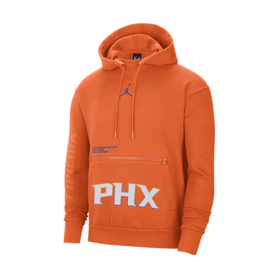 Jordan Phoenix Suns Courtside Orange Logo Hoodie Pullover Basketball Style DZ0435-820