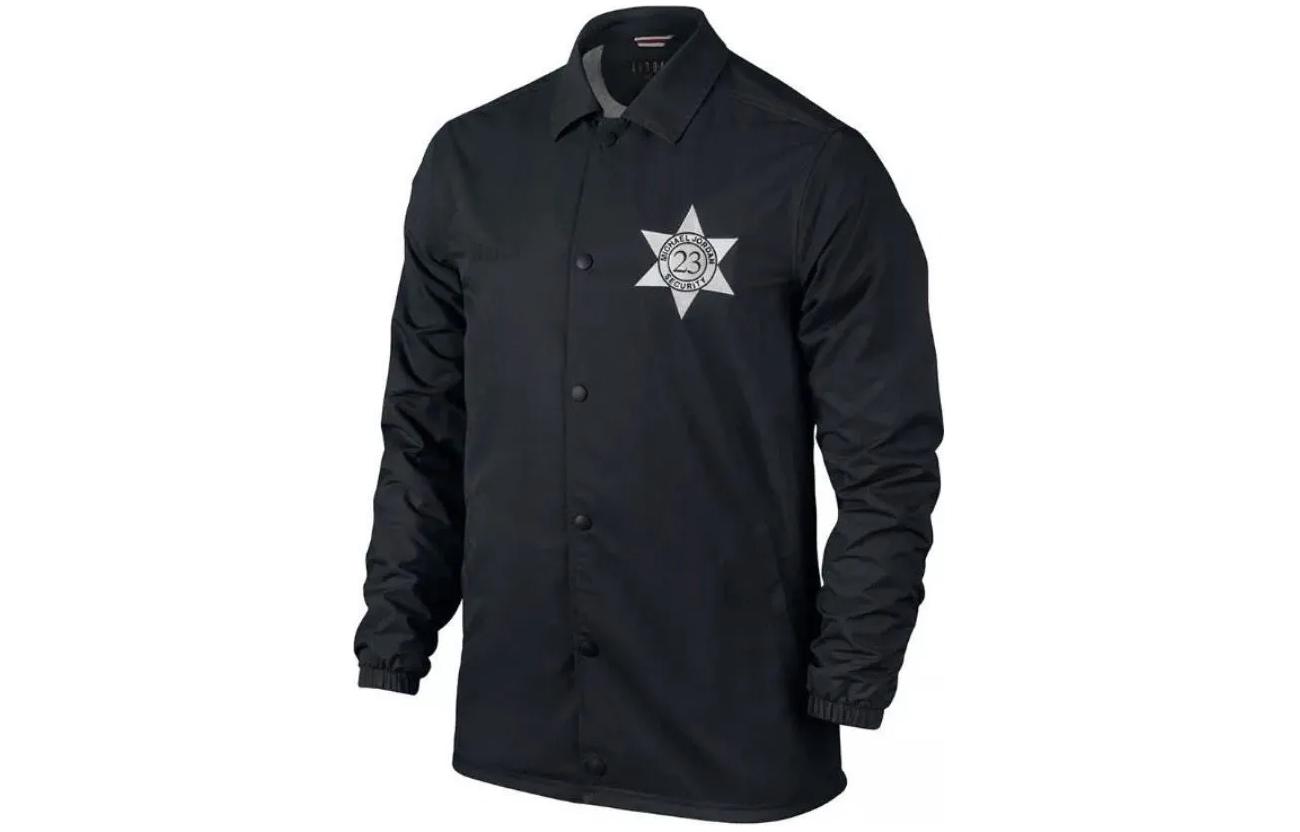 Order Jordan Pinnacle Letter Print Snap-Button Jacket Black Long Sleeve Outerwear 835951-010