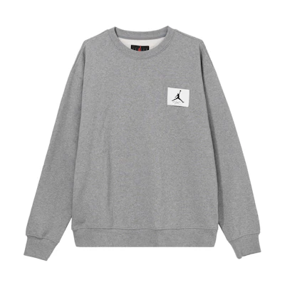 Jordan Plain Logo Crewneck Fleece Sweatshirt - Gray FB3910-091