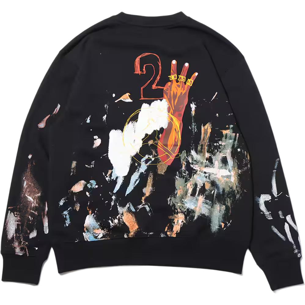 Jordan Printed Crewneck Long Sleeve Sweatshirt Black () FB6991-010