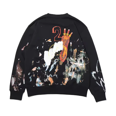 Jordan Printed Crewneck Long Sleeve Sweatshirt Black () FB6991-010