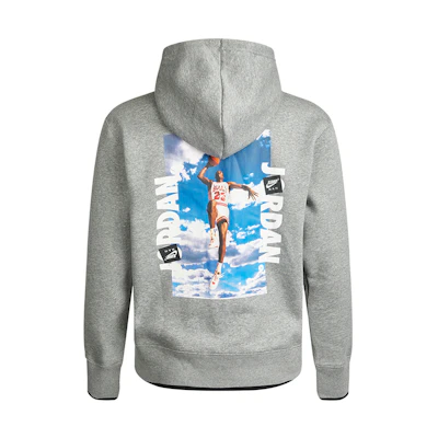 Jordan Printed Fleece-Lined Hoodie Jacket for Men - Grey CV2356-091