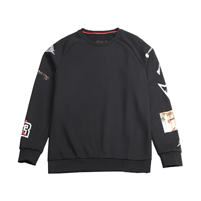 Jordan Printed Fleece Pullover Sweatshirt Casual Hoodie Black CD5872-010