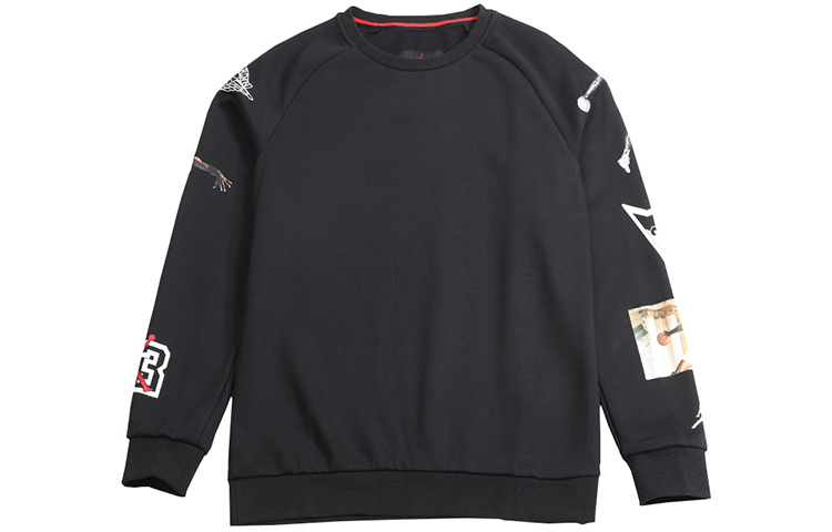 Order Jordan Printed Fleece Pullover Sweatshirt Casual Hoodie Black CD5872-010