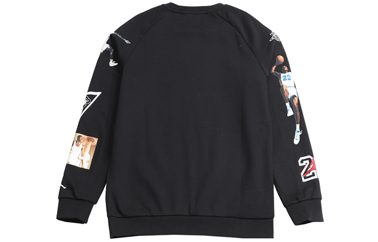 Lookbook Jordan Printed Fleece Pullover Sweatshirt Casual Hoodie Black CD5872-010