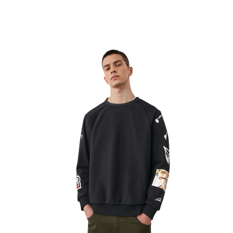 Shop Jordan Printed Fleece Pullover Sweatshirt Casual Hoodie Black CD5872-010