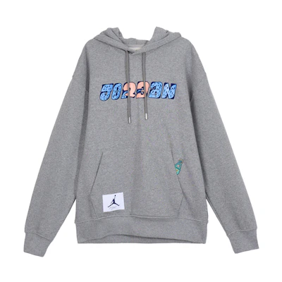 Jordan Printed Graphic Hoodie Unisex Long Sleeve - Carbon Gray FV8596-091