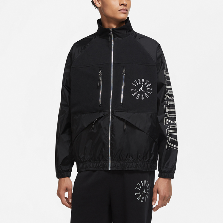 Shop Jordan Printed Lightweight Training Jacket Black DD0388-010