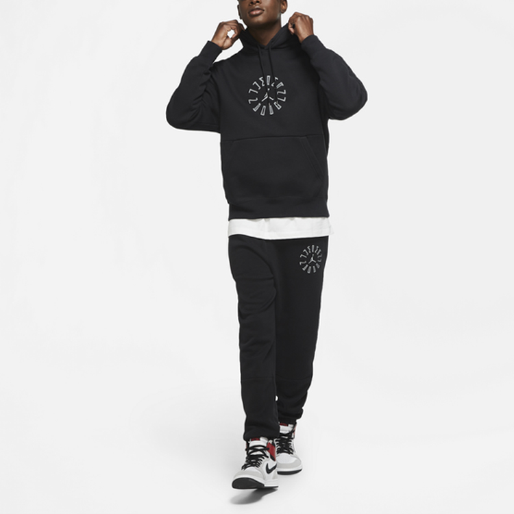 Jordan Printed Pattern Pullover Hoodie Black DD0386-010 圖 3