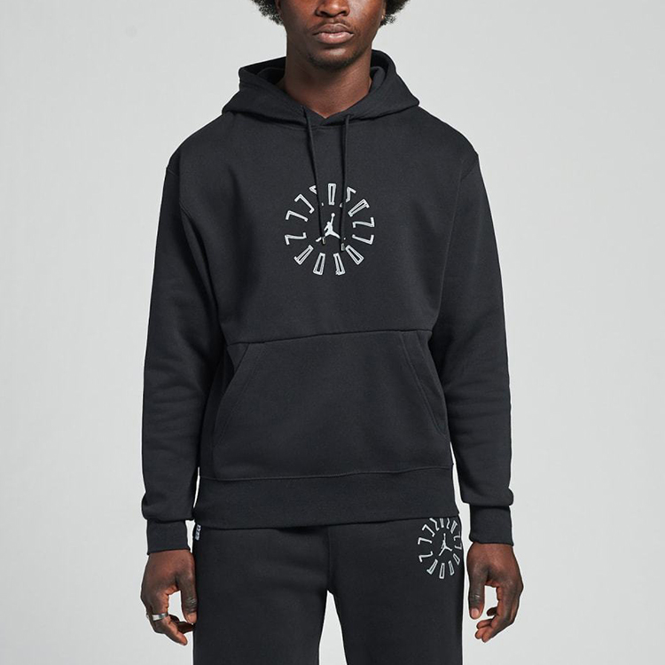 Jordan Printed Pattern Pullover Hoodie Black DD0386-010 圖 4