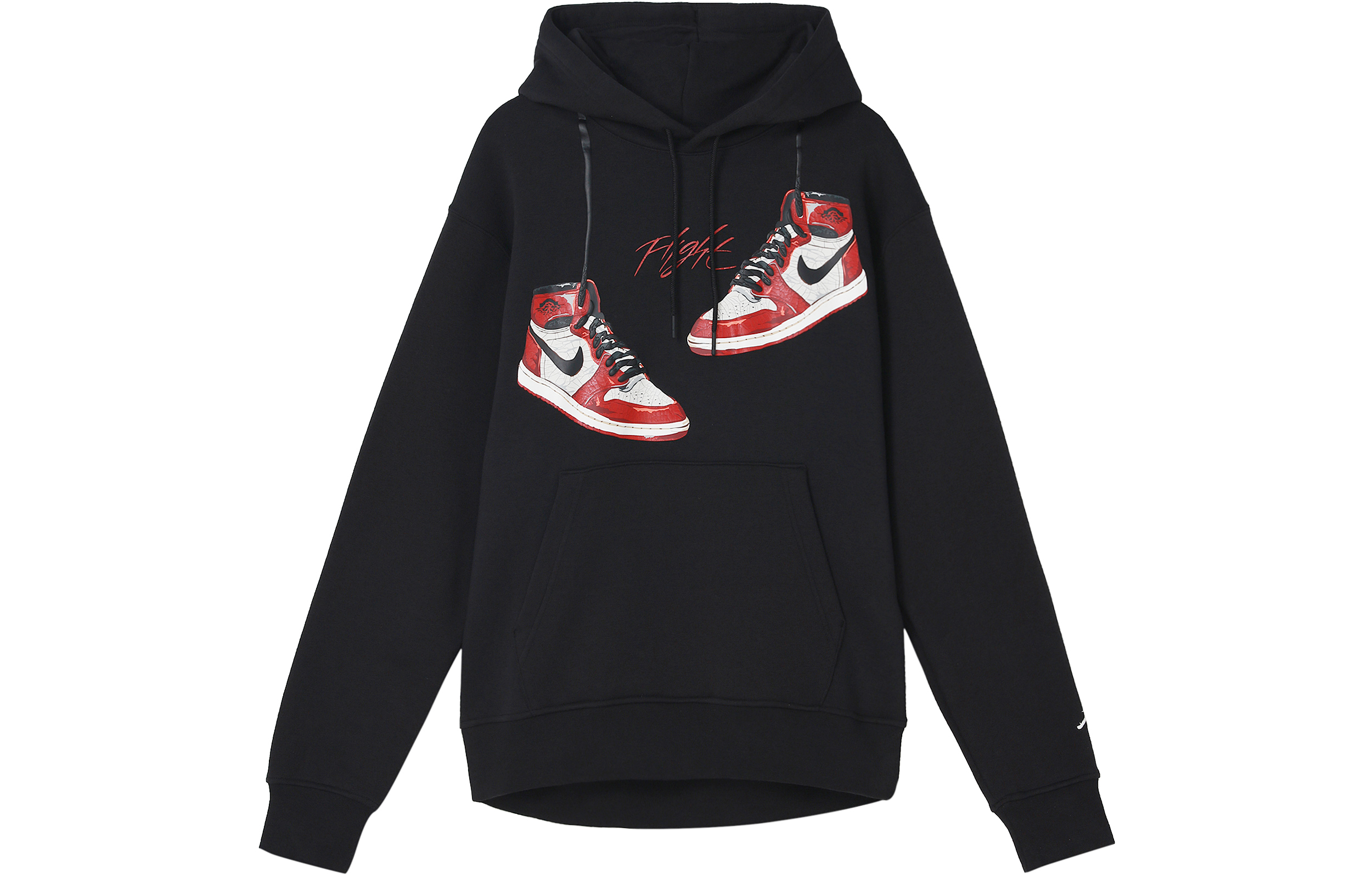 Jordan Printed Solid Color Pullover Hoodie Black Long Sleeve FD0569-010 圖 2
