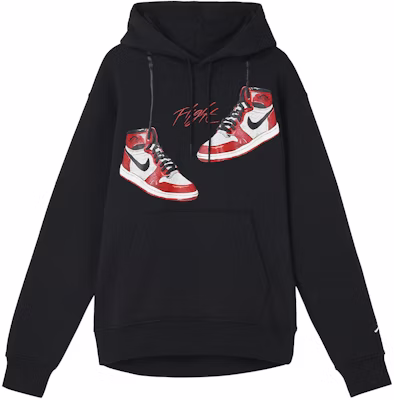 Jordan Printed Solid Color Pullover Hoodie Black Long Sleeve FD0569-010 Order Jordan Printed Solid Color Pullover Hoodie Black Long Sleeve FD0569-010