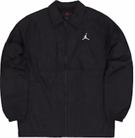 Jordan Printed Zip-Up Polo Collar Jacket Black Long Sleeve FD7424-010 Jordan Printed Zip-Up Polo Collar Jacket Black Long Sleeve FD7424-010