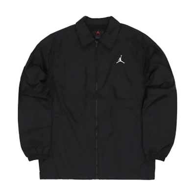 Jordan Printed Zip-Up Polo Collar Jacket Black Long Sleeve FD7424-010