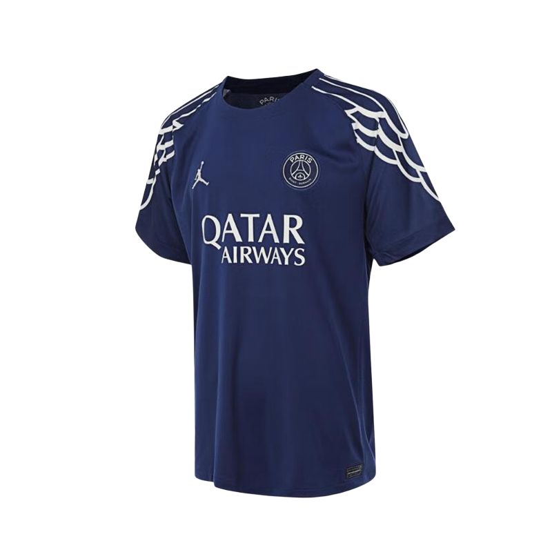 Jordan PSG 24/25 Blue Casual Short Sleeve Football Jersey HJ0865-493