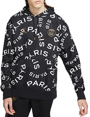 Sudadera con Capucha Negra Jordan PSG Estampado Completo Fleece Ajustada CV9955-010 Order Sudadera con Capucha Negra Jordan PSG Estampado Completo Fleece Ajustada CV9955-010