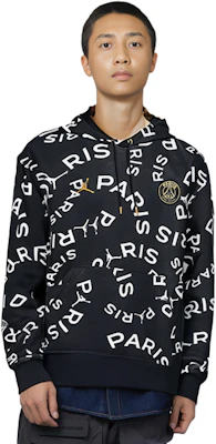 Sudadera con Capucha Negra Jordan PSG Estampado Completo Fleece Ajustada CV9955-010 Purchase Sudadera con Capucha Negra Jordan PSG Estampado Completo Fleece Ajustada CV9955-010