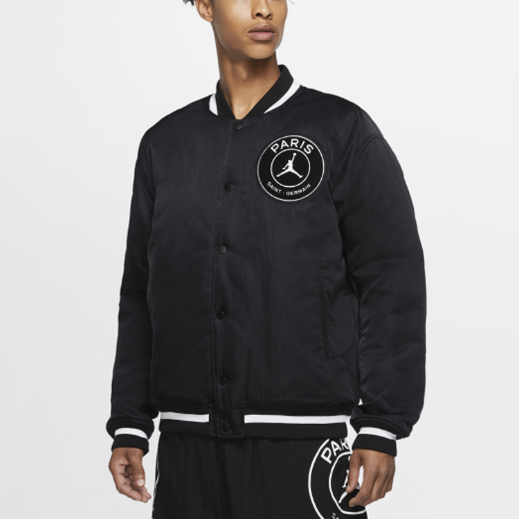 Shop 乔丹巴黎圣日耳曼黑色休闲运动夹克 CK9666-010