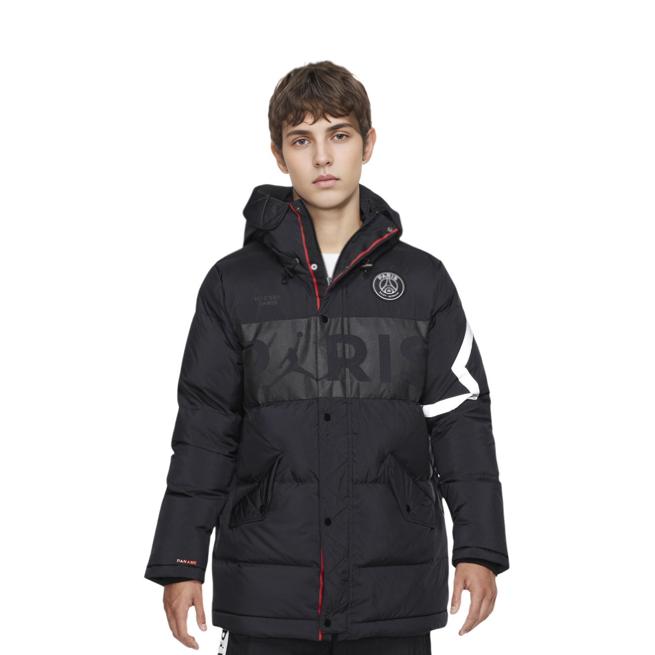 Shop 조던 PSG 블랙 다운 패딩 재킷 윈터 에디션 BQ8372-010