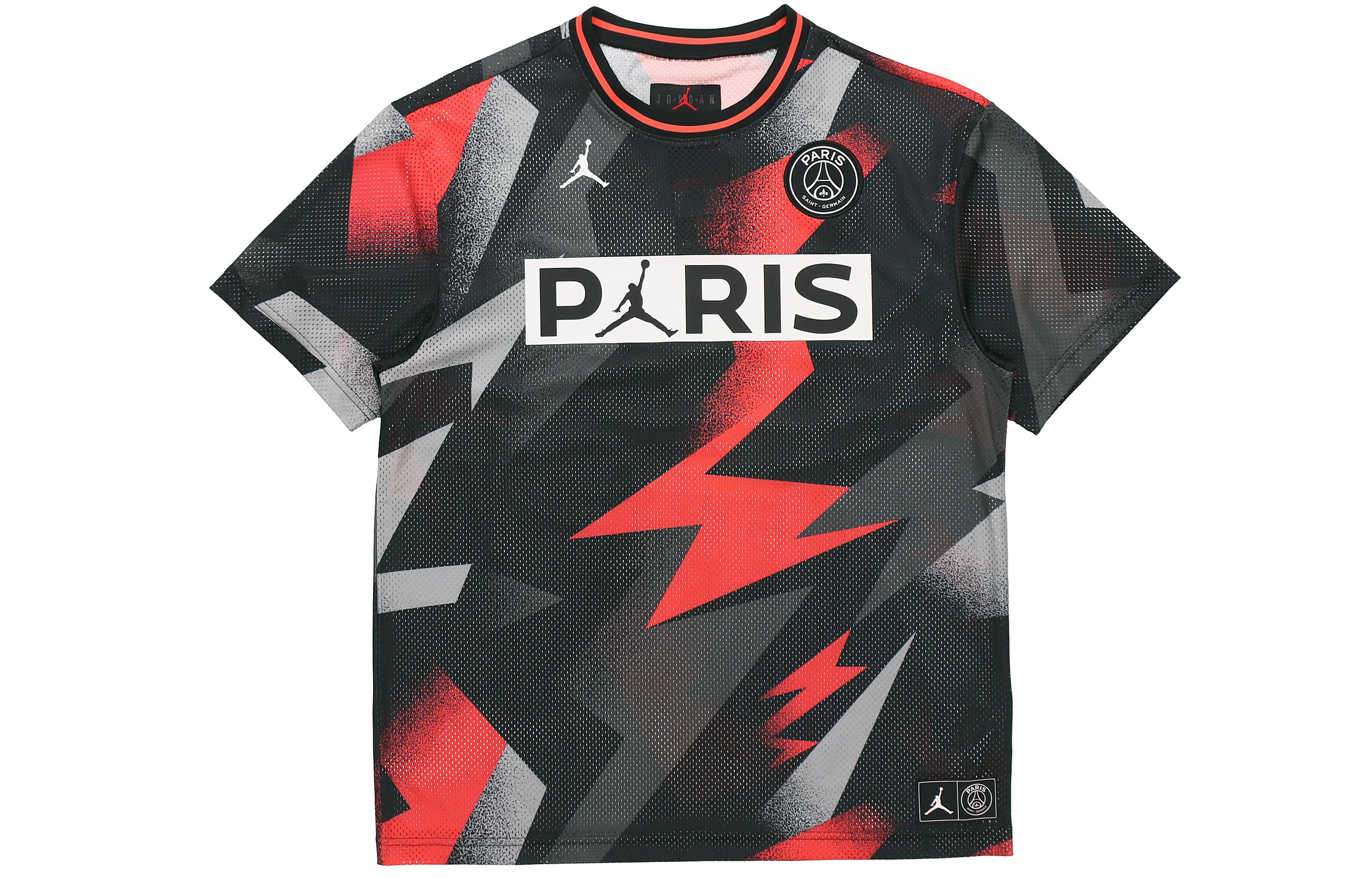 Jordan PSG Black Mesh Short-Sleeve Football Training Tee BV2027-010