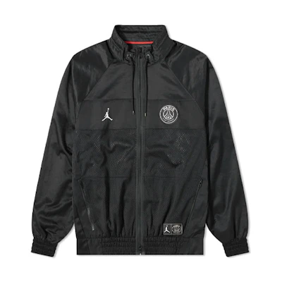 Jordan PSG Club Crest Solid Color Bomber Jacket Black BQ8370-010