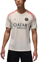 Jordan PSG Dri-FIT Knit Soccer Jersey Ivory/Pink/Black Paris Saint-Germain FQ2612-111 Jordan PSG Dri-FIT Knit Soccer Jersey Ivory/Pink/Black Paris Saint-Germain FQ2612-111