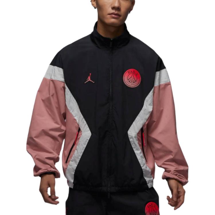 Order 乔丹巴黎圣日耳曼FW24复古三色夹克 锈粉/灰/白/红外线 FV7741-685