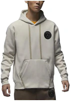 Jordan PSG Logo Pullover Fleece Hoodie Light Bone Color DZ2924-072 Jordan PSG Logo Pullover Fleece Hoodie Light Bone Color DZ2924-072
