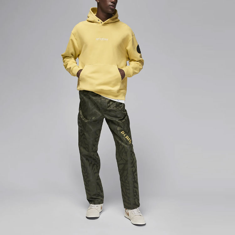 Jordan PSG Loose Fit Fleece Hoodie Saturn Gold Embroidered Logo FN5324-700 圖 4